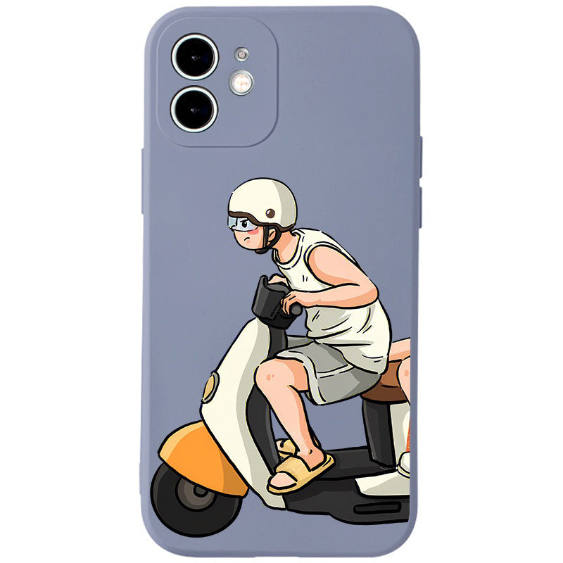 Qianxinsheng Motorcycle Couple Silicone Phone Case 14